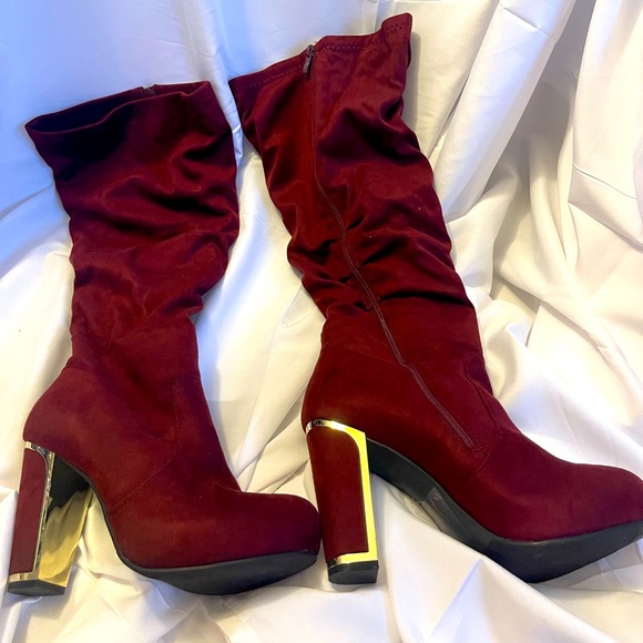 Limited Edition Torrid Boots -Burgundy - Picture 2 of 3